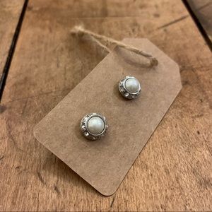 Ralph Lauren “Pearl” and Cubic Zirconia Earrings